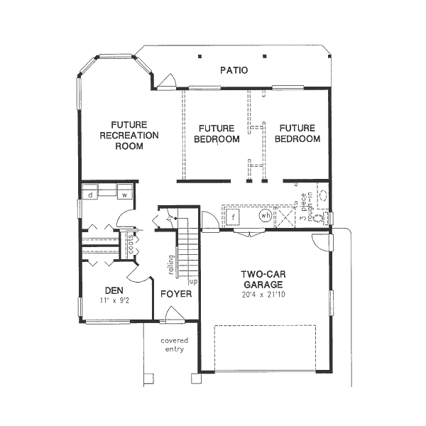 Home Plan - Traditional Floor Plan - Lower Floor Plan #18-9242
