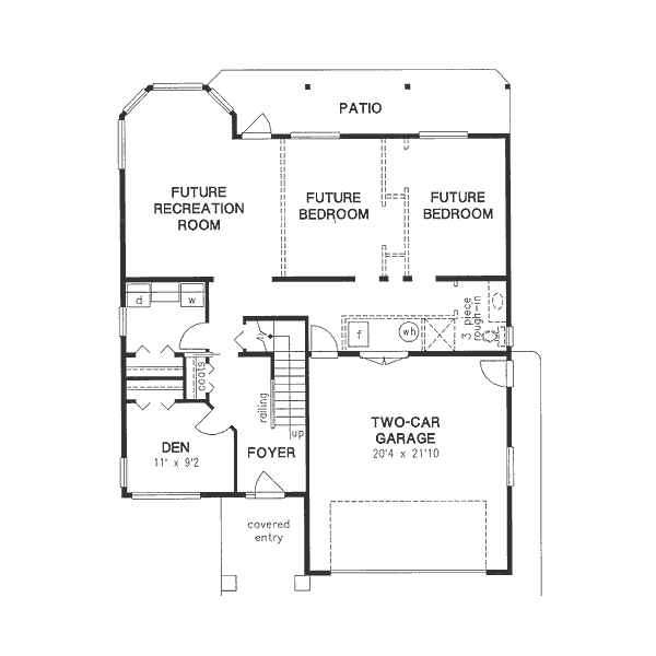 Traditional Floor Plan - Lower Floor Plan #18-9242