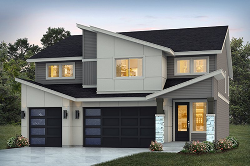Contemporary Style House Plan - 4 Beds 3 Baths 2728 Sq/Ft Plan #569-79