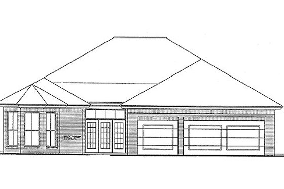 Exterior - Rear Elevation for Colonial House Plan #310-701 - 4 bed, 3.5 bath