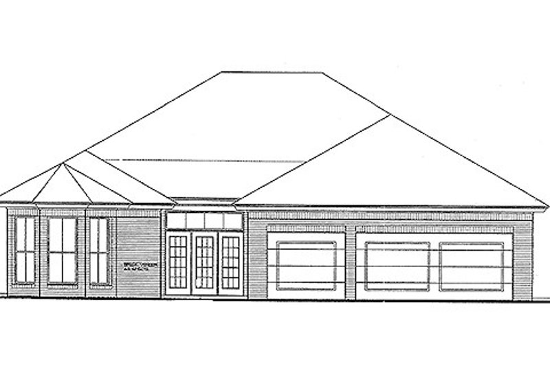 Home Plan - Exterior - Rear Elevation for Colonial House Plan #310-701 - 4 bed, 3.5 bath
