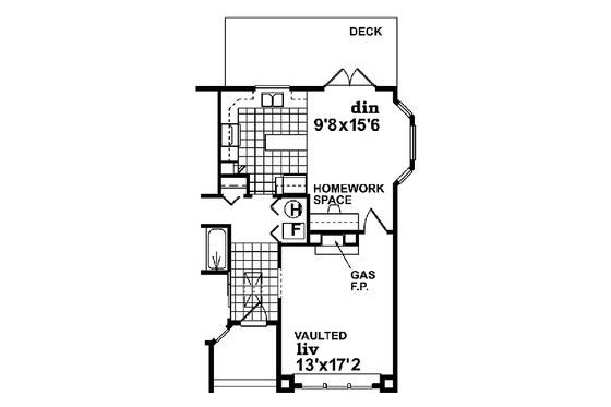 Floor Plan - Other Floor for Traditional House Plan #47-345 - 3 bed, 2 bath