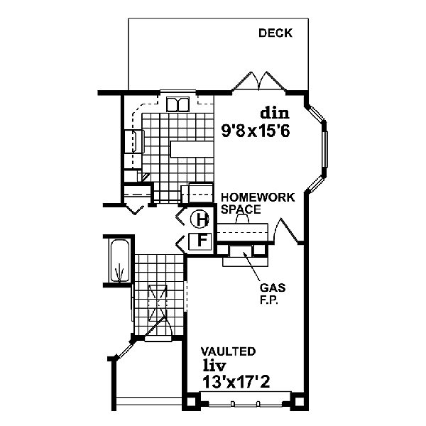 Floor Plan - Other Floor for Traditional House Plan #47-345 - 3 bed, 2 bath
