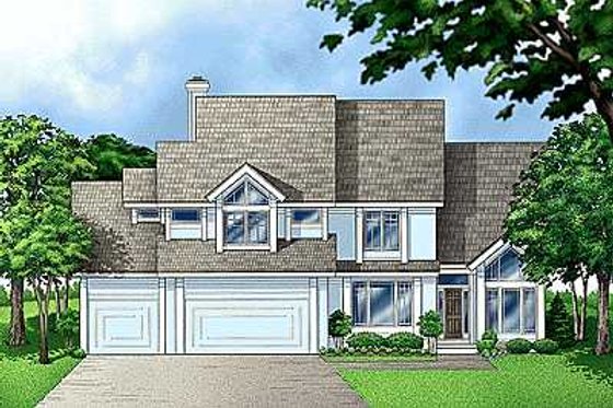 Exterior - Front Elevation House Plan #67-127 - 4 bed, 3.5 bath