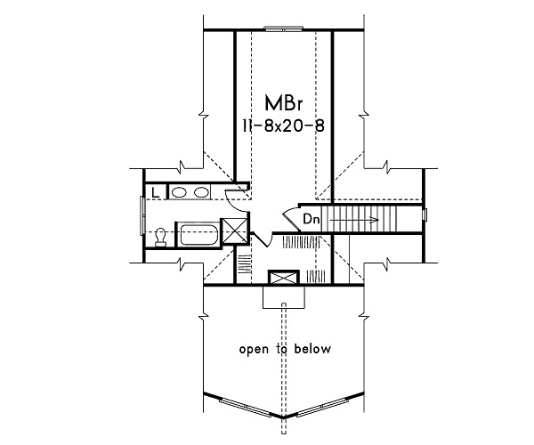 Modern Floor Plan - Upper Floor Plan #57-161