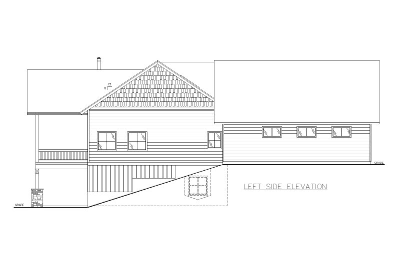 House Plan Design - Exterior - Other Elevation 1 for Farmhouse House Plan #117-958 - 4 bed, 2.5 bath