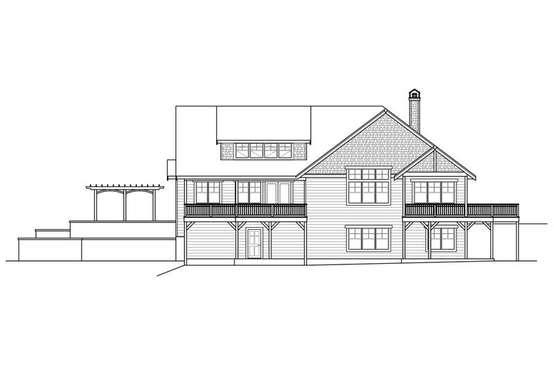 House Design - Exterior - Rear Elevation for Ranch House Plan #124-1106 - 3 bed, 2 bath