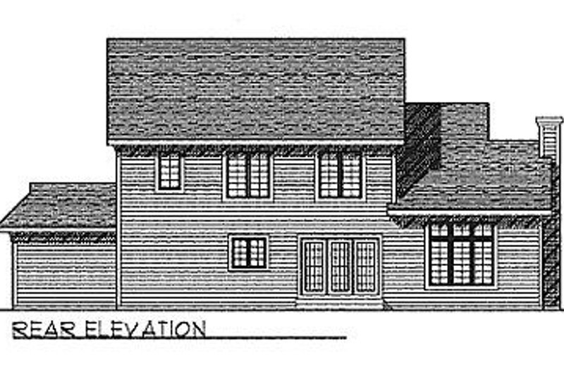 Home Plan - Exterior - Rear Elevation for Traditional House Plan #70-330 - 4 bed, 2.5 bath
