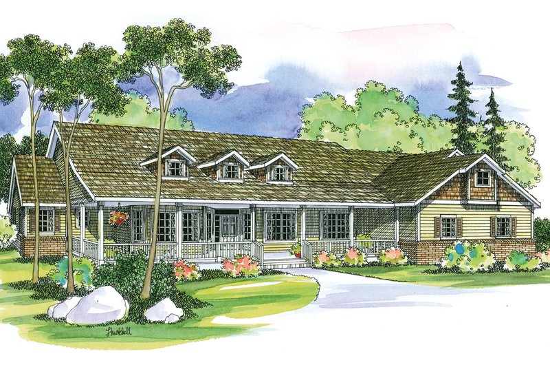 Dream House Plan - Ranch Exterior - Front Elevation Plan #124-391