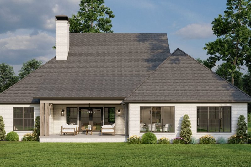 Home Plan - Exterior - Rear Elevation for Traditional House Plan #17-2385 - 4 bed, 3.5 bath