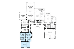 Floor Plan - Main Floor for Farmhouse House Plan #48-1051 - 4 bed, 4.5 bath