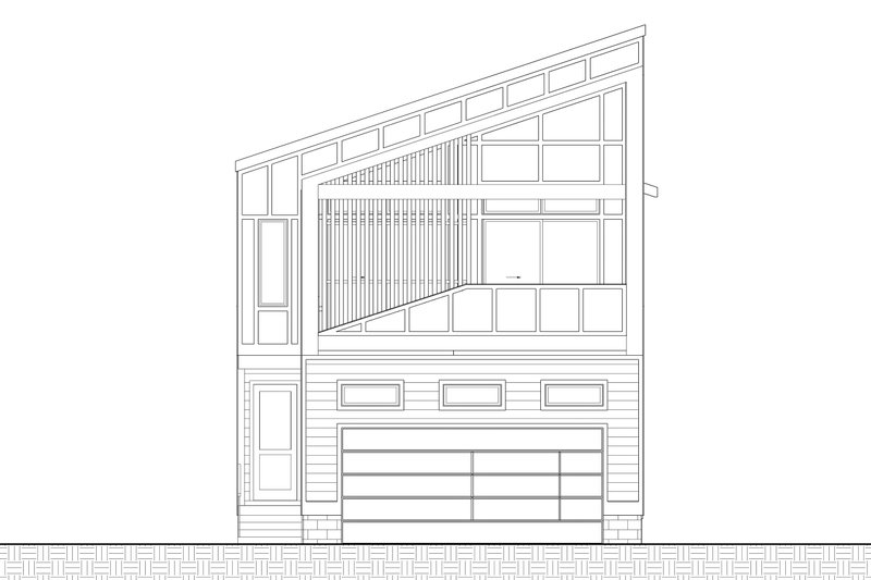Dream House Plan - Exterior - Front Elevation 5 for Modern House Plan #1085-2 - 3 bed, 2.5 bath