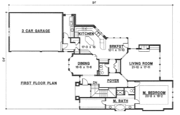 Floor Plan - Main Floor Plan #67-743