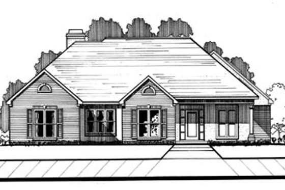 Exterior - Front Elevation for Traditional House Plan #15-206 - 3 bed, 3 bath