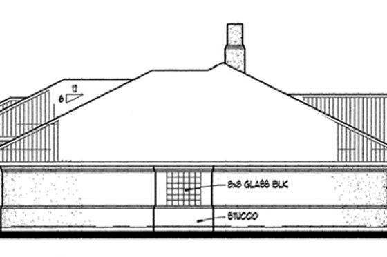 Exterior - Other Elevation 1 for Prairie House Plan #120-150 - 3 bed, 2 bath