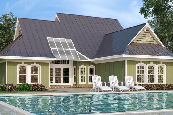 Exterior - Rear Elevation for Craftsman House Plan #45-586 - 3 bed, 3 bath