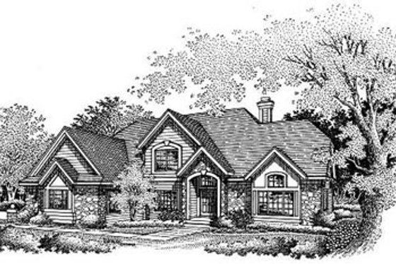 Exterior - Front Elevation for Traditional House Plan #50-179 - 4 bed, 2.5 bath