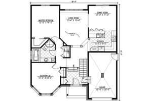 Floor Plan - Main Floor for European House Plan #138-119 - 2 bed, 1 bath