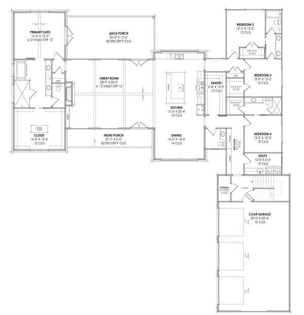 Farmhouse Floor Plan - Main Floor Plan #1096-150