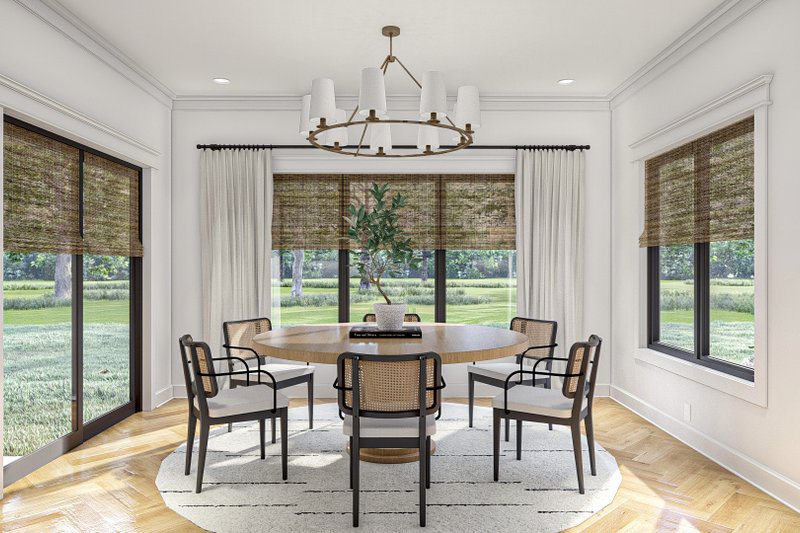 House Blueprint - Interior - Dining Room for Modern House Plan #455-615 - 4 bed, 3.5 bath