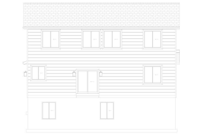 Home Plan - Exterior - Rear Elevation 3 for Farmhouse House Plan #1060-360 - 4 bed, 2.5 bath