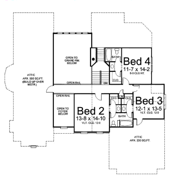 Dream House Plan - Traditional Floor Plan - Upper Floor Plan #119-352