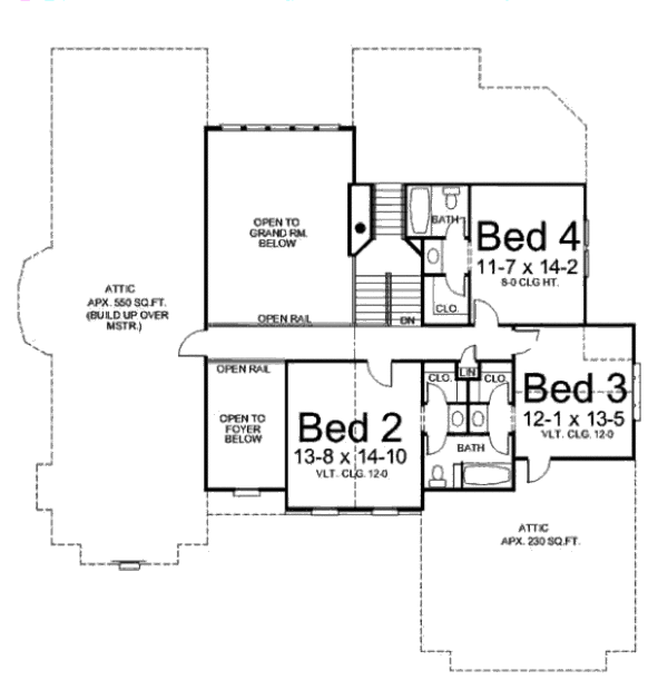 Home Plan - Traditional Floor Plan - Upper Floor Plan #119-352