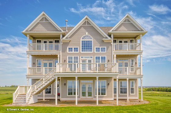 Exterior - Rear Elevation for Country House Plan #929-529 - 3 bed, 3.5 bath