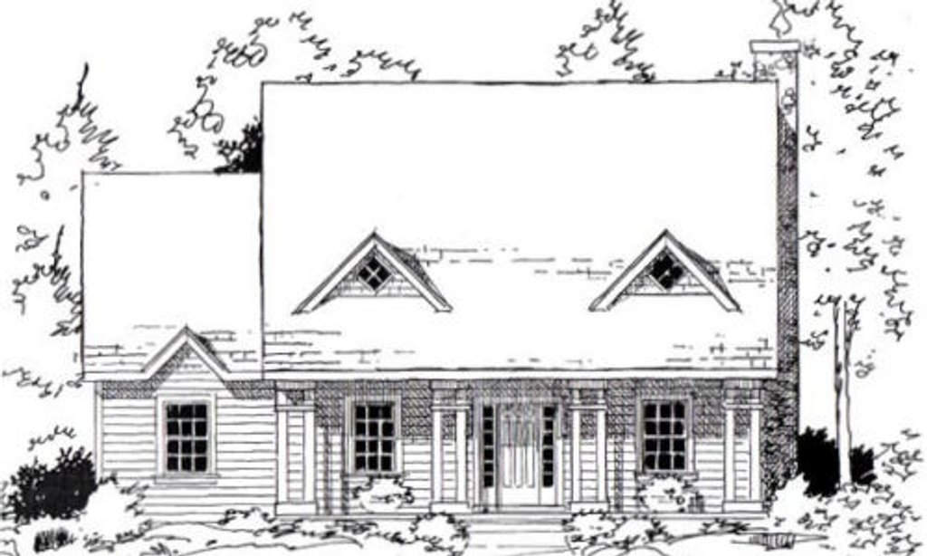 Exterior - Front Elevation 2 for Cottage House Plan #312-826 - 3 bed, 2.5 bath