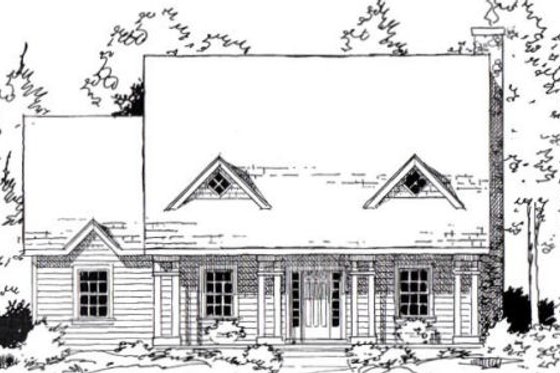 Exterior - Front Elevation for Cottage House Plan #312-826 - 3 bed, 2.5 bath