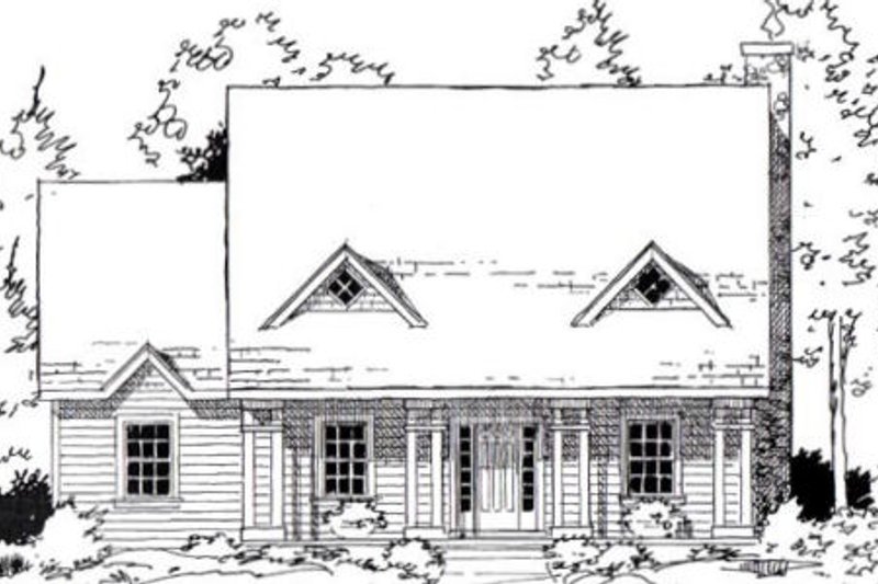 Exterior - Front Elevation 2 for Cottage House Plan #312-826 - 3 bed, 2.5 bath