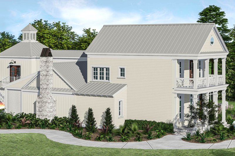 House Plan Design - Exterior - Other Elevation for Beach House Plan #1081-44 - 3 bed, 3.5 bath