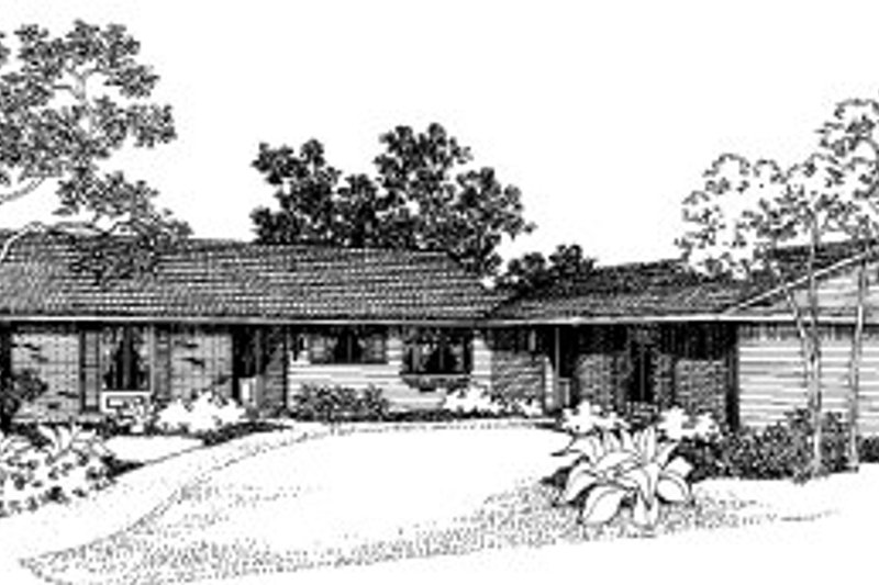 Ranch Style House Plan - 3 Beds 1 Baths 2000 Sq/Ft Plan #303-191