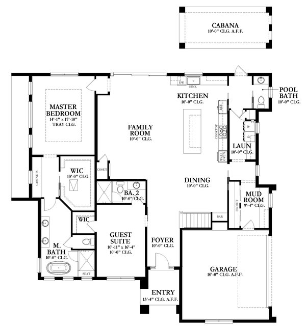 Contemporary Floor Plan - Main Floor Plan #1058-215