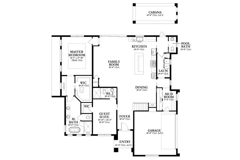 Dream House Plan - Floor Plan - Main Floor for Contemporary House Plan #1058-215 - 5 bed, 4.5 bath