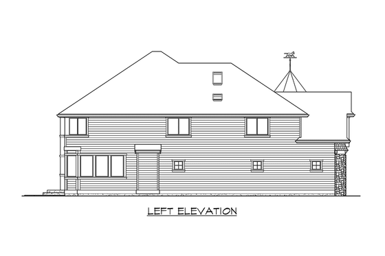 Exterior - Other Elevation 1 for Victorian House Plan #132-132 - 4 bed, 2.5 bath