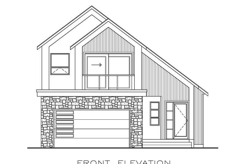 Dream House Plan - Exterior - Front Elevation 3 for Modern House Plan #1100-112 - 3 bed, 2.5 bath