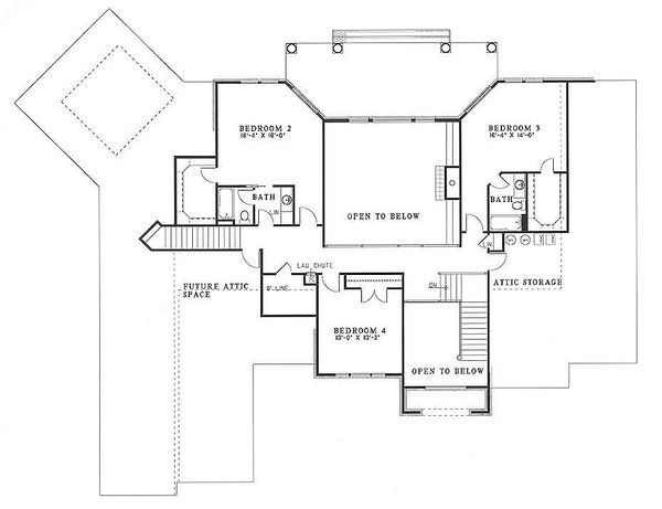 European Floor Plan - Upper Floor Plan #17-256