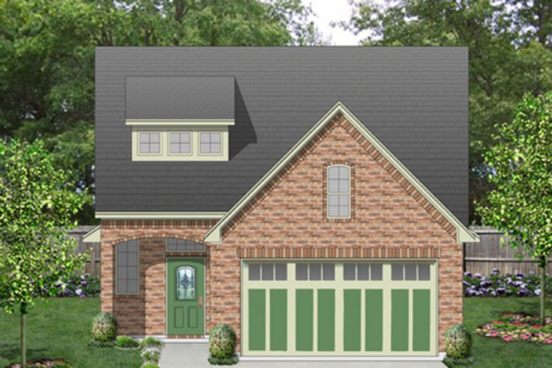 House Blueprint - European Exterior - Front Elevation Plan #84-566