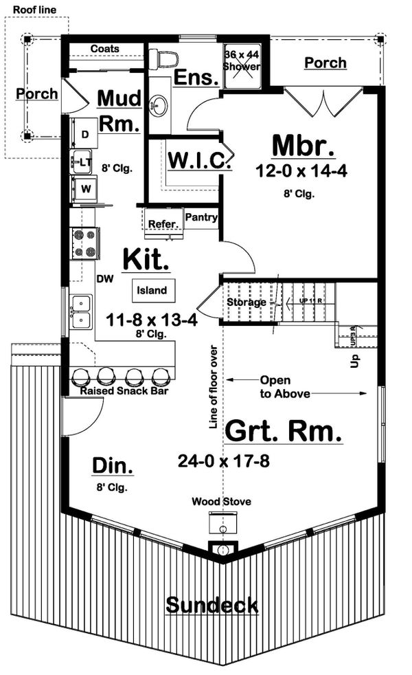 Country Floor Plan - Main Floor Plan #126-223