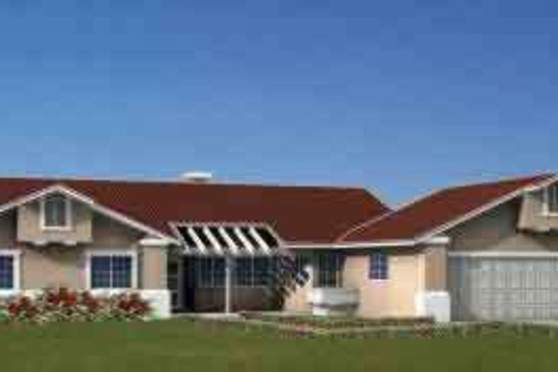 Adobe / Southwestern Style House Plan - 4 Beds 3 Baths 2117 Sq/Ft Plan #1-902