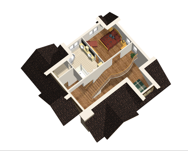 Cabin Floor Plan - Upper Floor Plan #25-4737