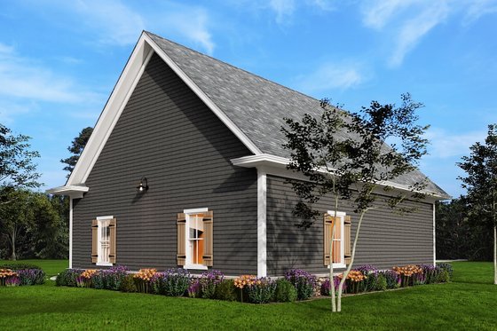 Exterior - Rear Elevation for Traditional House Plan #54-558, 0 bath
