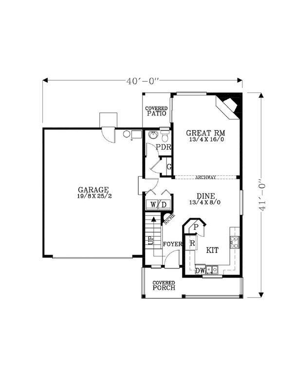 Craftsman Floor Plan - Main Floor Plan #53-502