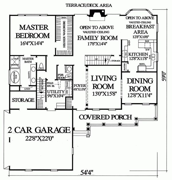 Victorian Floor Plan - Main Floor Plan #137-164