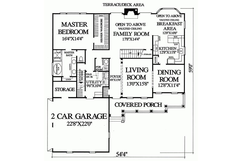 Dream House Plan - Floor Plan - Main Floor for Victorian House Plan #137-164 - 4 bed, 3.5 bath