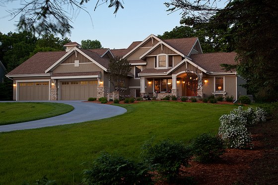 Exterior - Front Elevation for Craftsman House Plan #51-556 - 4 bed, 3.5 bath