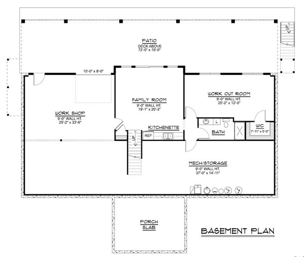 Modern Floor Plan - Lower Floor Plan #1064-323