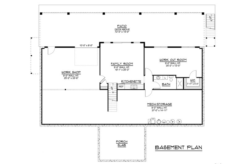 Architectural House Design - Floor Plan - Lower Floor for Modern House Plan #1064-323 - 3 bed, 2 bath