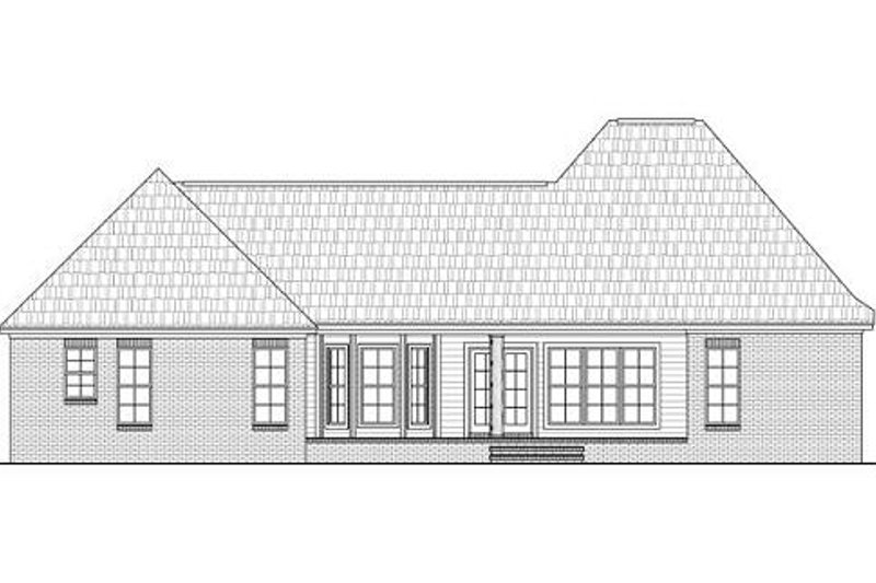 Architectural House Design - Exterior - Rear Elevation for European House Plan #21-262 - 3 bed, 2 bath